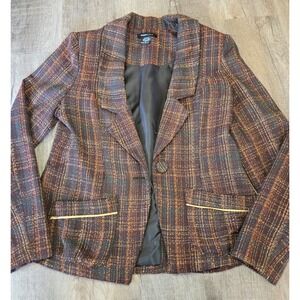 Robert Louis Women‎ Blazer Jacket SZ S multicolor 1 Buttons Shift  Light